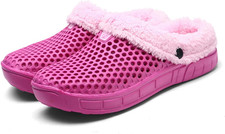 Women'S and Men'S Winter Warm Slippers with Fleece Lining Breathable Clogs Garde