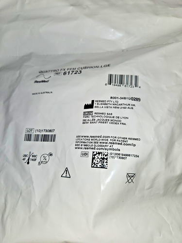 Resmed Quattro FX FFM Cushion Large 61723 New Factory Sealed Size LGE - Picture 2 of 4