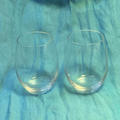 Chef & Sommelier- Stemless Wine Glasses, Set of 2, 3-3/4'' tall, Made in France