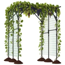79” x 59” x 78” Large Garden Arch Trellis for Tomato Cucumber Vegetable Rose