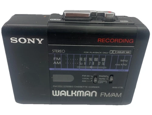 Sony WM-F66 F76 Radio Cassette Recording Walkman w/ Built in Speaker -PARTS ONLY