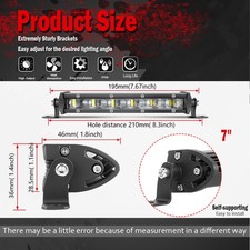 7 14 20 32 Slim Led Light Bar Single Row Combo Truck Off Road Car Pickup Atv 7 14 20 32 Slim Led Light Bar Single Row Combo Truck Off Road Car Pickup Atv