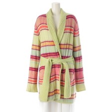 Givenchy Mohair x nylon x wool long cardigan Multicolor green x red  