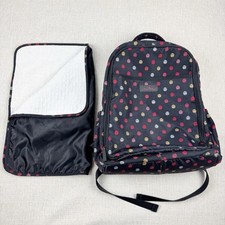 Vera Bradley Black Baby Bag Backpack Diaper Bag Havana Spots With Changing Pad