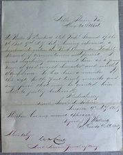 Lt Col  William H Seward Jr. signed Civil War Document & one other document 