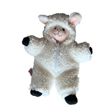 Traje de peluche Mary Meyer arrugado oveja cordero blanco traje Henry Ford Museum 10"