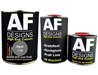 FÜR Opel 119 Mistralgrau Metallic 2,5L Autolack Set Klarlack Härter