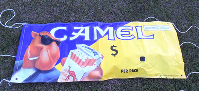 Vintage 1994 Collectible Joe Camel Banner 5ft X 2ft Near Mint Graphics & Colors