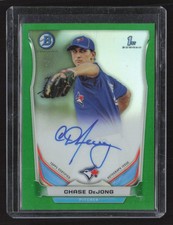 2014 Bowman #BCAP-CD Chase DeJong Chrome Prospect Auto Green Refractors #/75