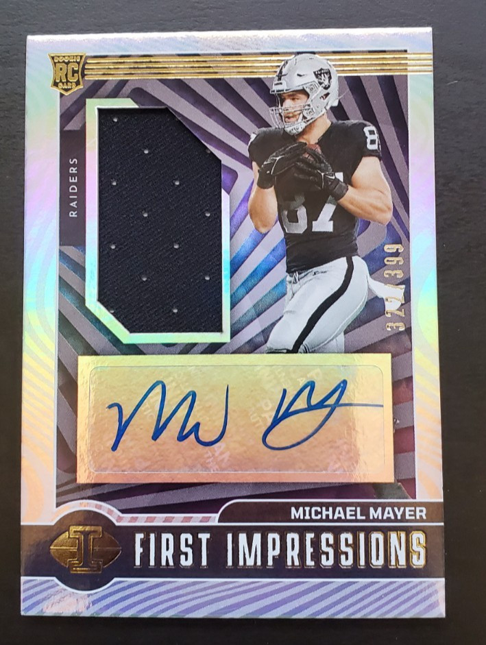 2023 Illusions Michael Mayer First Impressions RC Auto 322/399 #125 Raiders