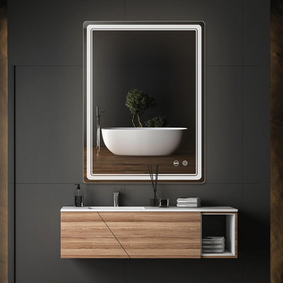 Dimmable 32x40 LED Bathroom Mirror with Anti-Fog & UL-Certified Lights