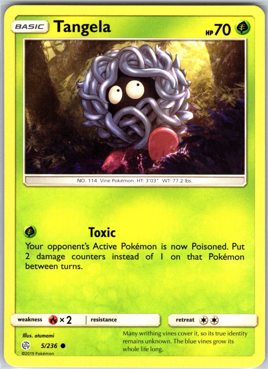 Tangela 5/236 Common Regular Card SM - Cosmic Eclipse Pokemon TCG NM