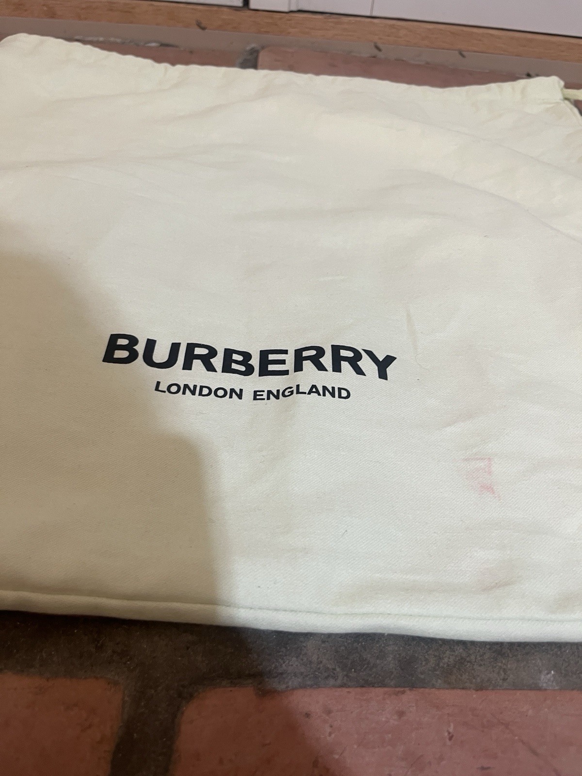 Authentic Burberry Logo Green Drawstring Dust Bag… - image 3