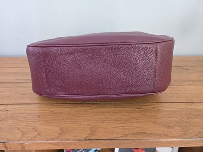 Coach Burgundy Harley Pebble Leather Hobo Shoulder Bag F38259 for