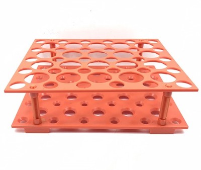 Medical Laboratory Orange Multi Vial Test Tube Rack Plastic 2900-L