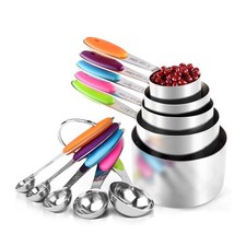 10 Stück Messbecher und messlöffel stapelbar spülmaschinenfest Messbecher Set