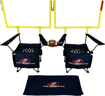 QB54 Football Toss Game Set w/ Chairs Tailgate Backyard Outdoor Game NEW