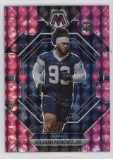 2023 Panini Mosaic Rookies Pink Camo Mosaic Prizm Viliami Fehoko Jr #375 6f5