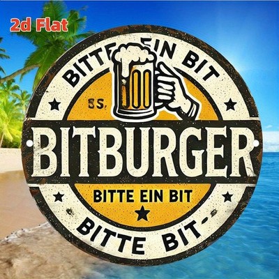 Bitburger Vintage Tin Metal Signs Home Décor 8x8 Retro Beer Billboard Wall Art w