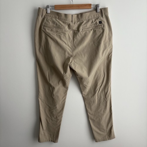 Free Fly Pants Men 34x30 Performance Stretch Beige Casual Trousers Straight Leg - Picture 4 of 7