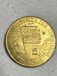1814 1964 MARYLAND FRANCIS SCOTT KEY MEMORIAL Token