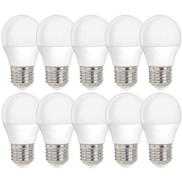 10 X Led Leuchtmittel Tropfen Kugel 8W E27 Matt 680Lm Tageslicht 6000K Kaltweiß-image