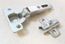Salice 2B Cabinet Door Hinges w/ Slide-On H6 Mounting Base Plate, Self Closing