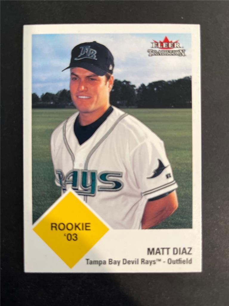 2003 Fleer Tradition Update #U377 Matt Diaz RC Devil Rays Short Print SP