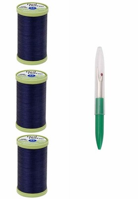 3 Pack Navy 325 Yds Coats Clark Hand Quilting Cotton Thread S960-4900-3P Ripper