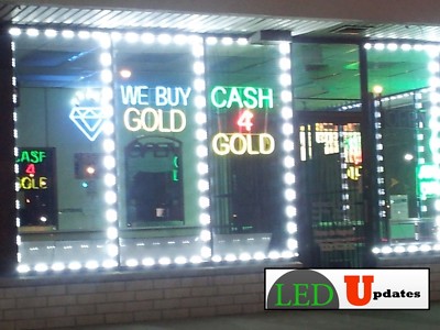 LEDUPDATES 20ft STOREFRONT LED LIGHT BRIGHTEST white + Flash Remote & UL Power