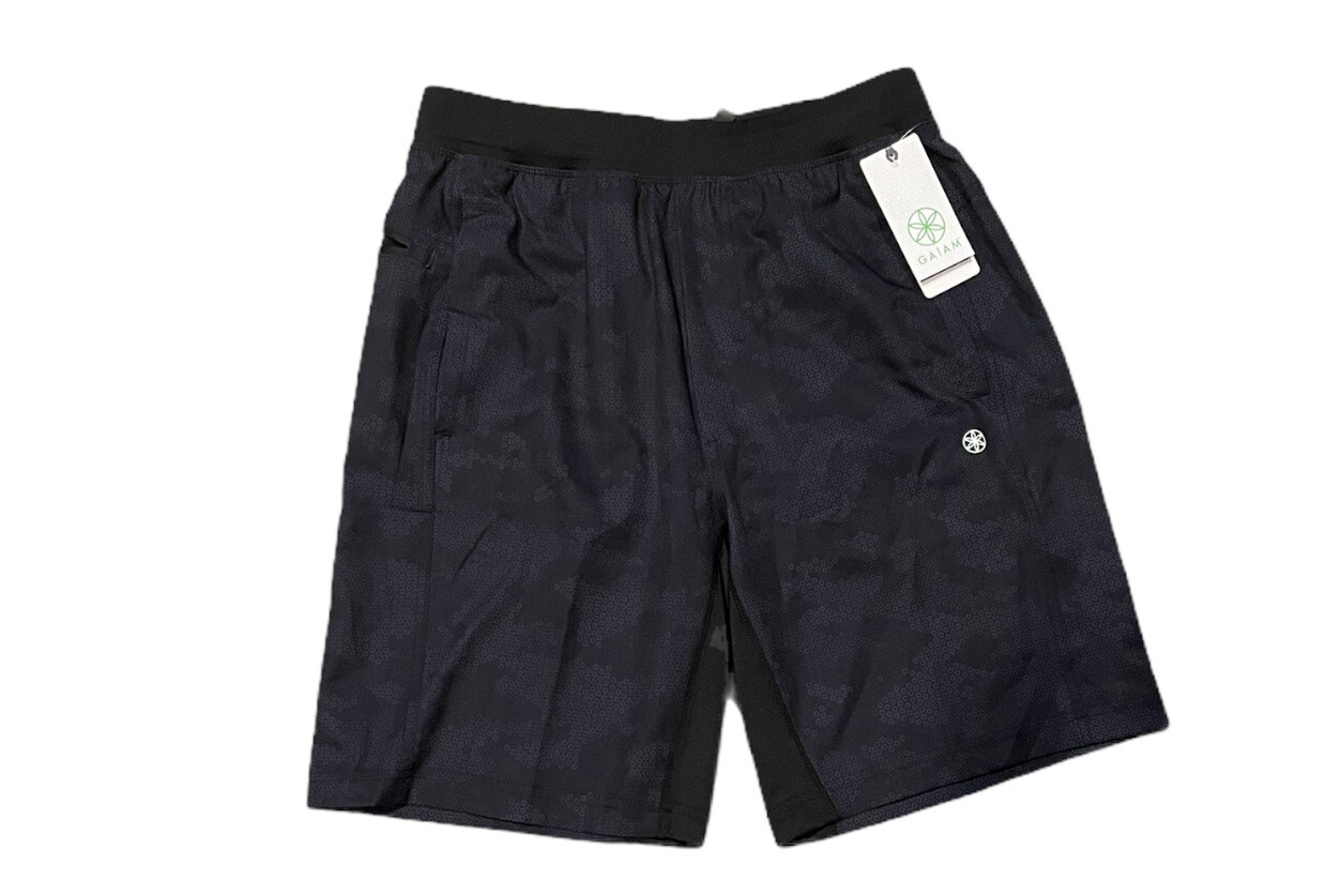 NWT$48 Мужская камуфляжная куртка Gaiam Karma, короткая, черная, размер маленький (10006)