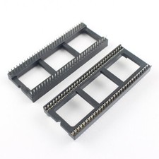 2Pcs 1.778mm Pitch 64 Pin DIP Solder Type 64P IC Socket Adapter Wide 21.54mm