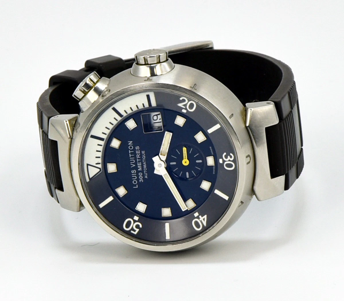 Excellent Louis Vuitton Q1031 Tambour Diver Automatic Men's