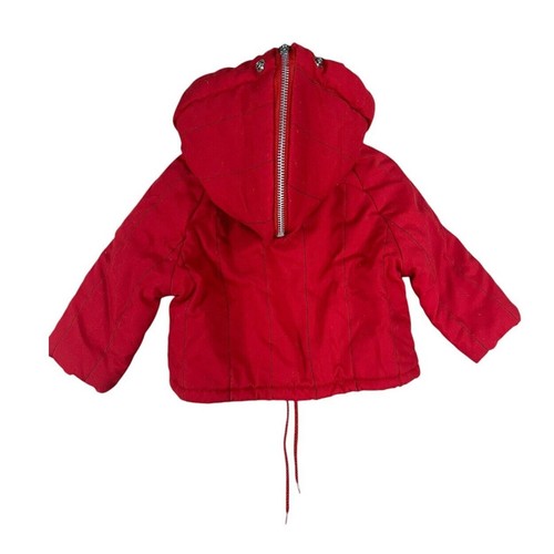 Vintage 12 Monate Baby Jacke Rot Kids if By Elkay Made In USA Kapuze - Bild 4 von 6