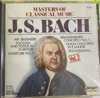 Masters Of Classical Music: J.S. Bach - Audio CD - Brand New