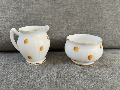 Thomas Forester & Sons Phoenix Bone China Creamer Sugar Hand Painted Acorns Engl