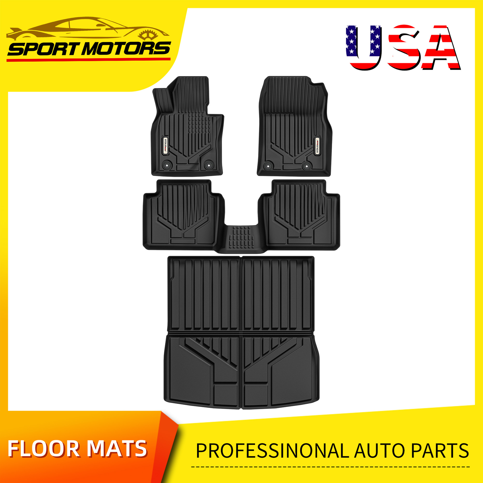 3D TPE Floor Mats Cargo Liners for 2023-2025 Mazda CX-50 All-Weather Non-Slip