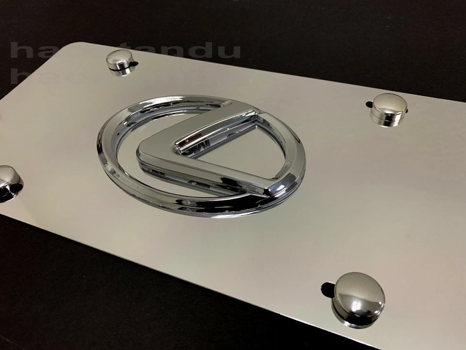 1x Espejo Aluminio 3D "LexusEmblem Style" CROMO Placa Frontal SIN ÓXIDO (logotipo) Foto 2 de 2