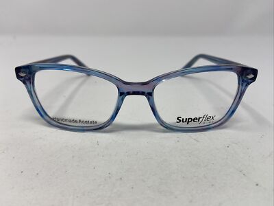 Superflex Kids SFK-256 S401 46-16-125 Blue/Purple Full Rim Eyeglasses Frame YG63