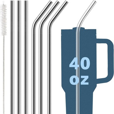 Stainless Steel Straw Replacement 40 oz for Stanley Adventure Travel Tumbler, Re