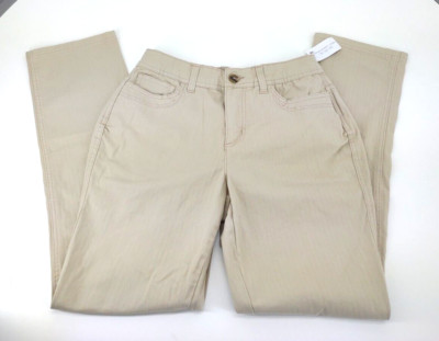 Christopher & Banks Signature Slimming Pants Size 4 Tan Stretch New w/Defect