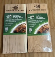 Lot Of 2 Big Green Egg Western Red Cedar Grilling Planks 2pk 4 Planks Total NIP