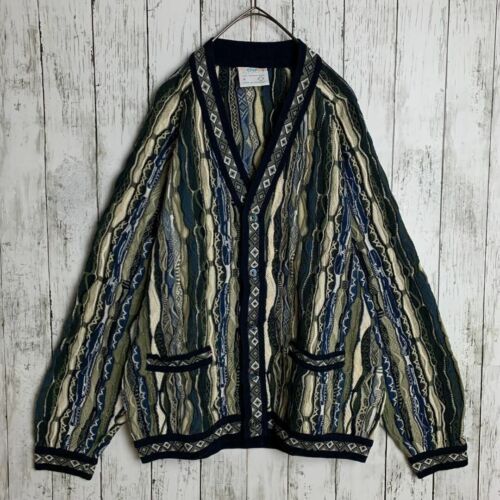 COOGI Knitted Cardigan Long Sleeve 3D Knit Size M Made in Australia F/S from JP - Picture 2 of 10
