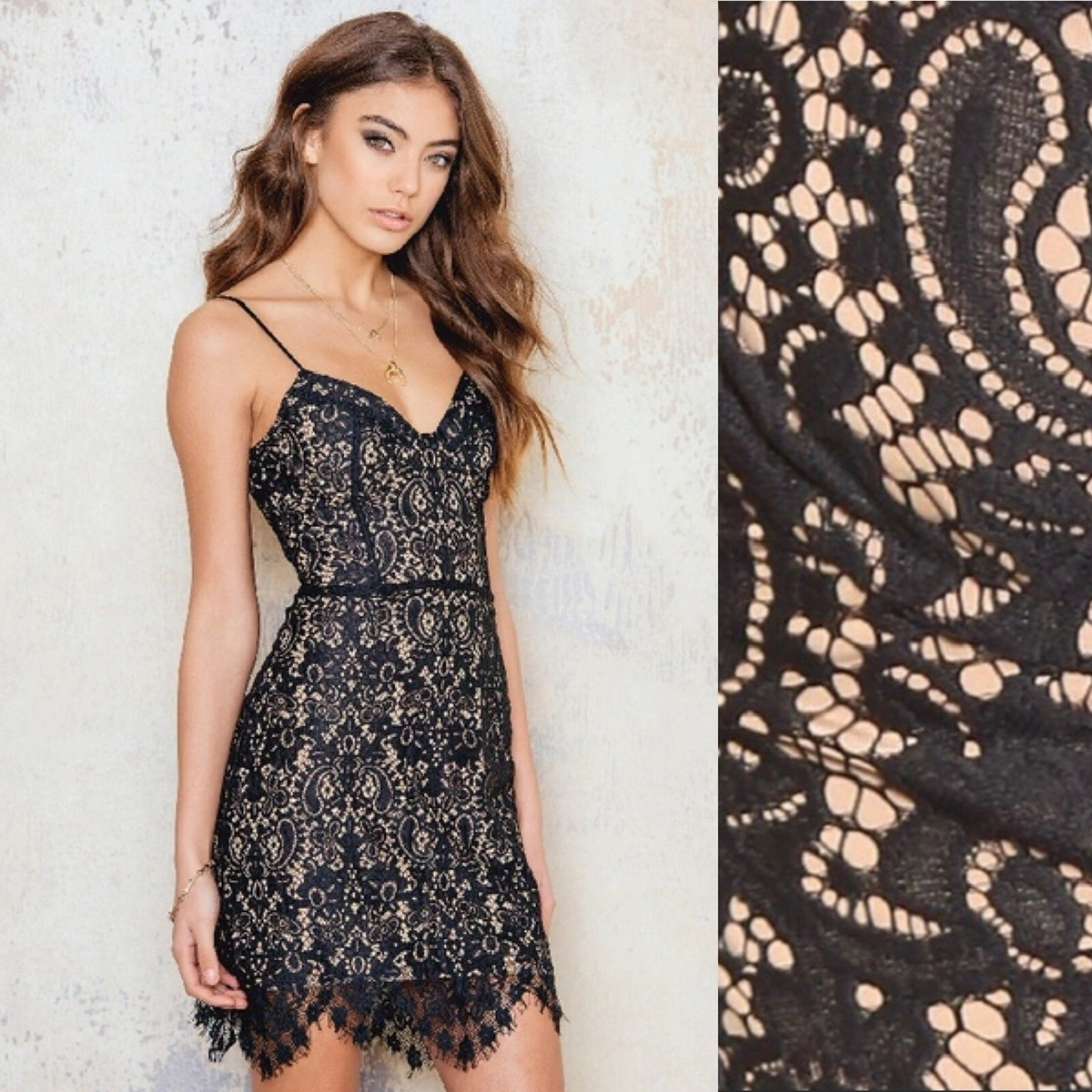 For Love and Lemons Vika Corset Lace Mini Dress Black Size Medium For Love and Lemons Vika Corset Lace Mini Dress Black Size Medium