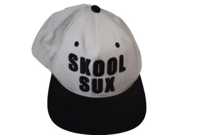 Neff Mens White Skool Sux Snapback Hat Cap New  A Little Dirty From Waehouse