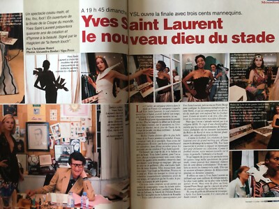 ( ̄`* . ̧ Clipping ''YVES SAINT-LAURENT, LE NOUVEAU DIEU''- July 1988 ̧. * ̄)