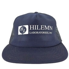Vtg Hilemn Laboratories Hat Logo Mesh Foam USA Snapback Trucker Baseball Dad Cap