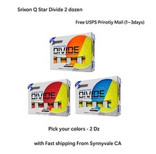 NEW Srixon Q-Star Tour Divide Golf Balls 2 Dz with USPS Priority Mail Free