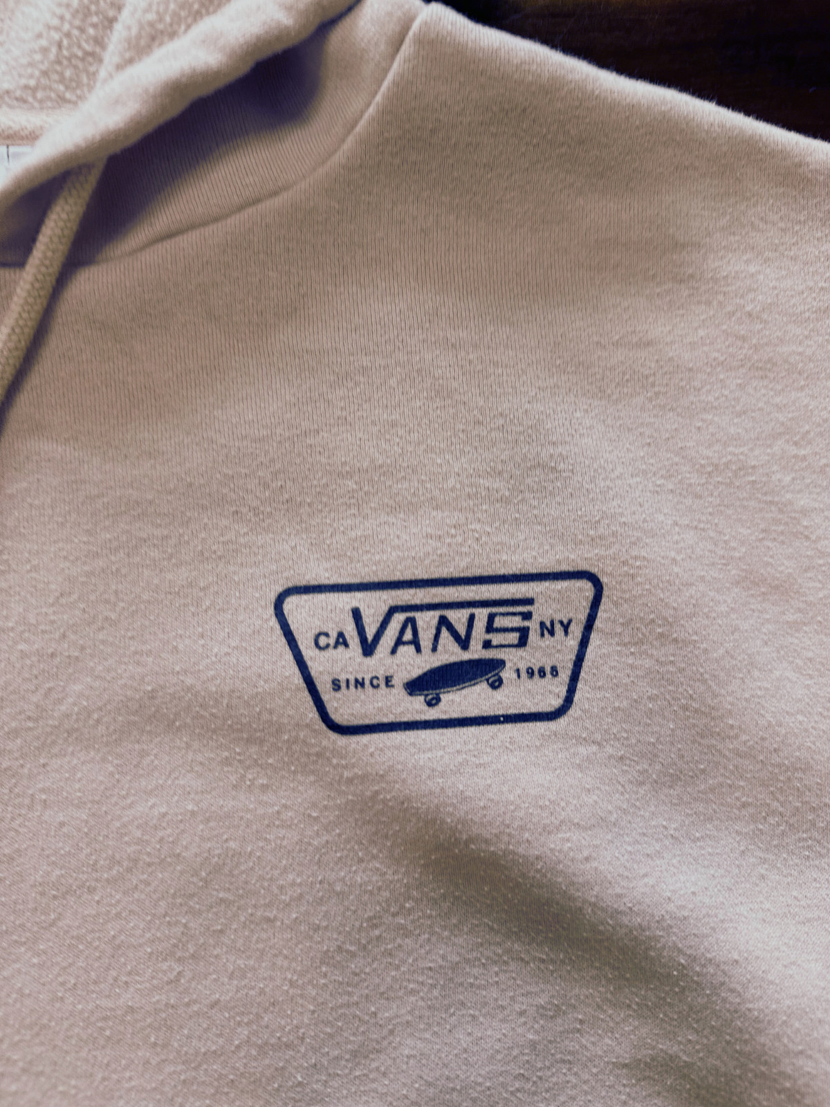VANS Hoodie Women's Medium Pink Cropped Pullover Drop Shoulder Pre-Owned image 10