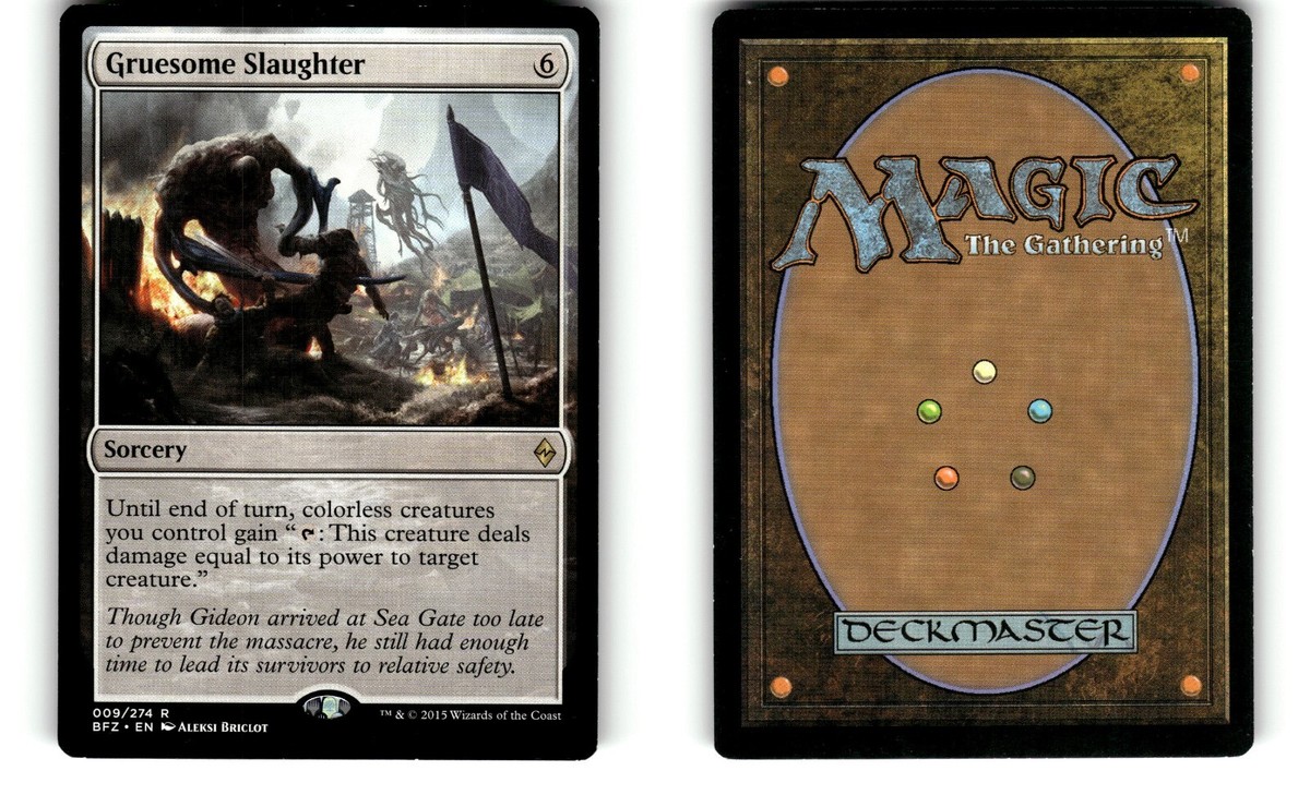 MTG Battle for Zendikar Gruesome Slaughter BFZ 009/274 R | eBay